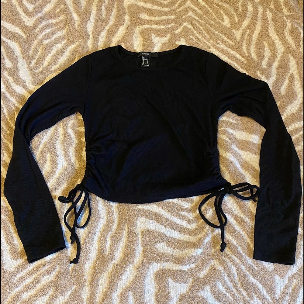 F21 Ruched Tie Long Sleeve